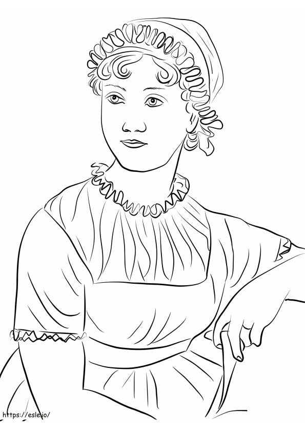 Coloriage Jane Austen à imprimer dessin