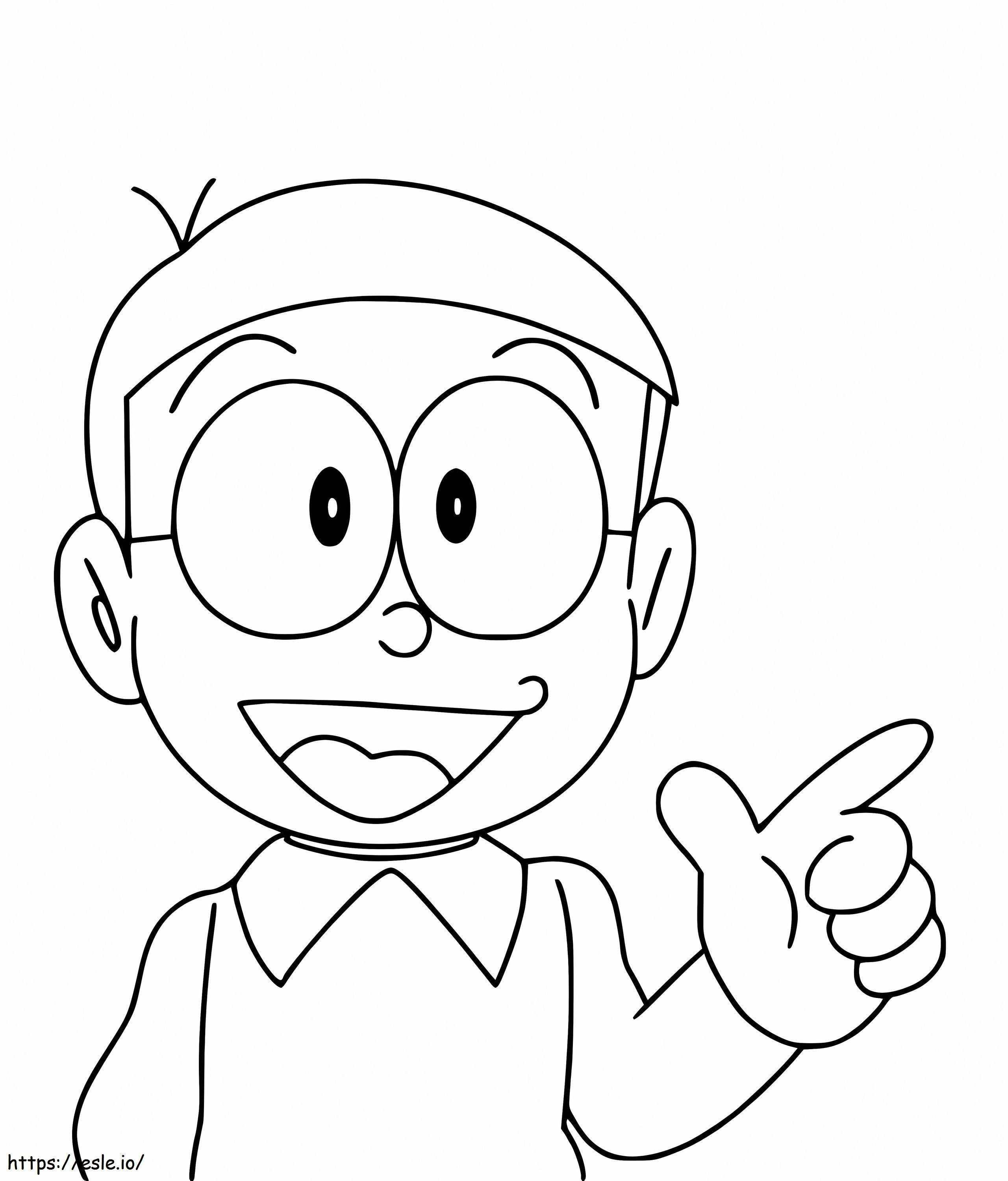 Glückliche Nobita ausmalbilder