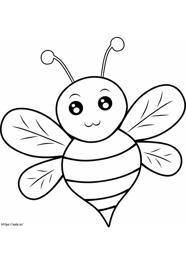 Simple Bee coloring page