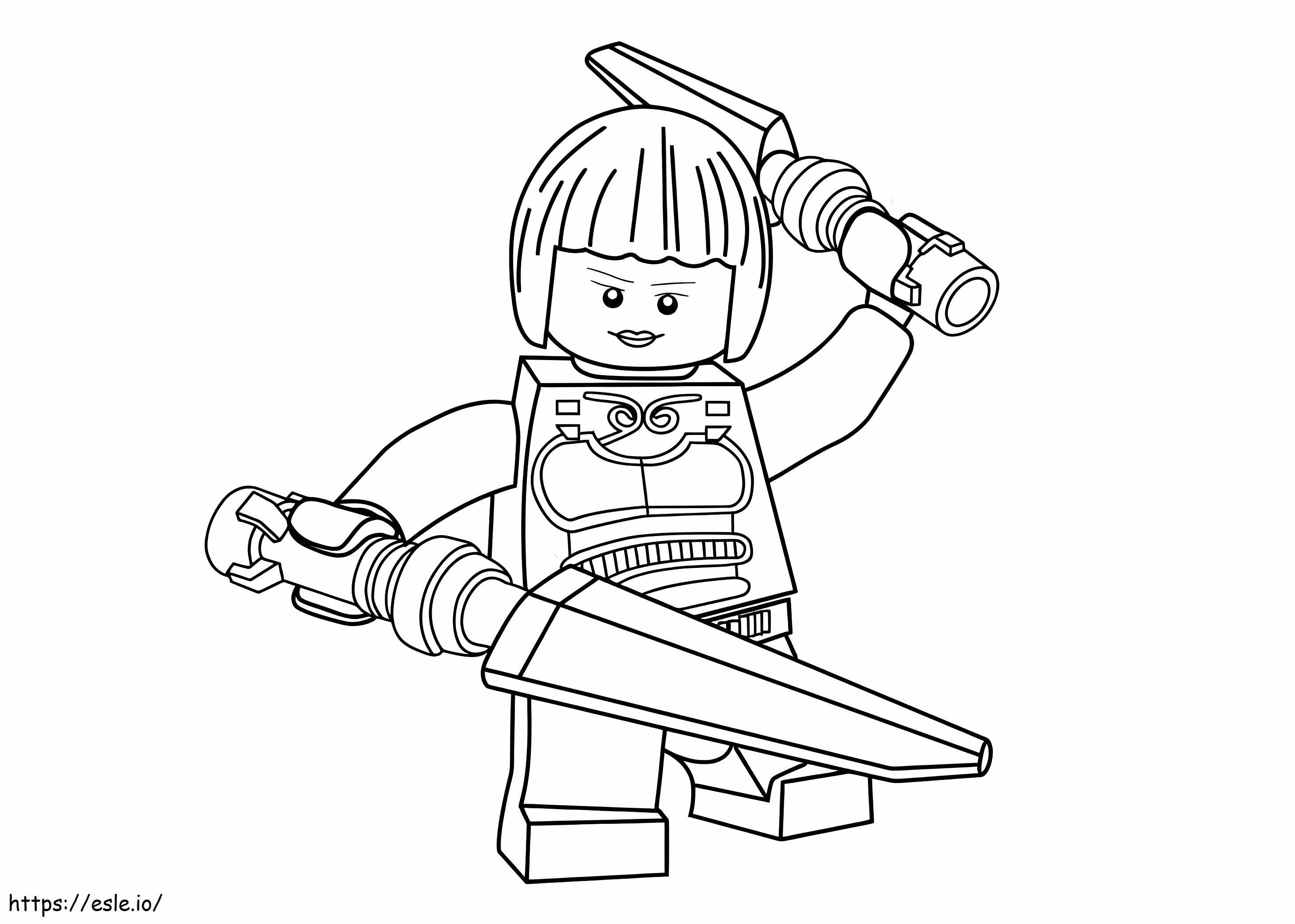 Lego Ninja Niño para colorear