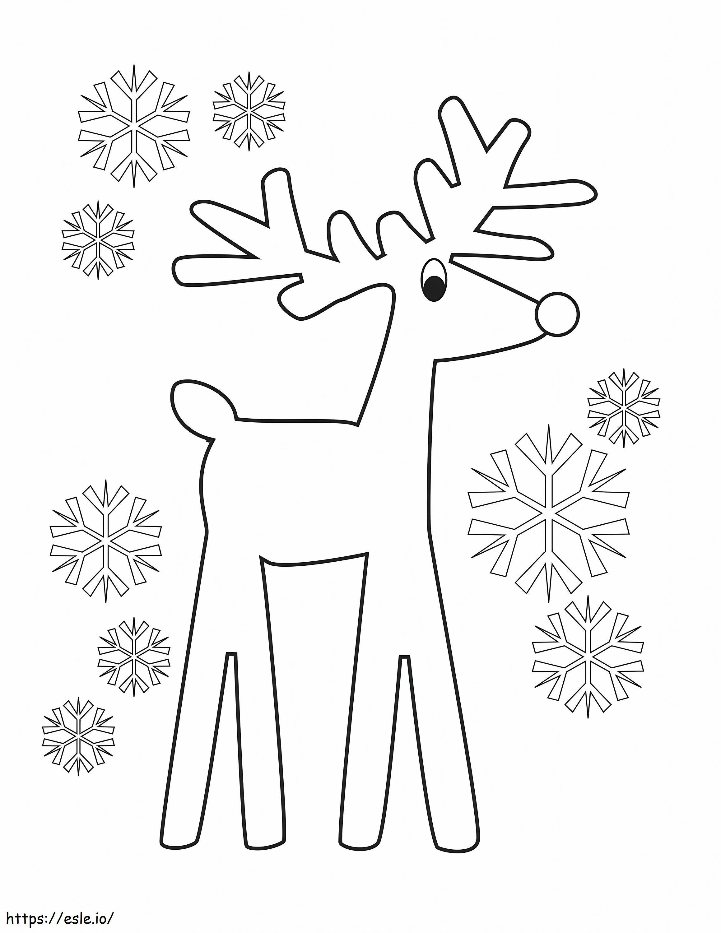 Easy Reindeer coloring page