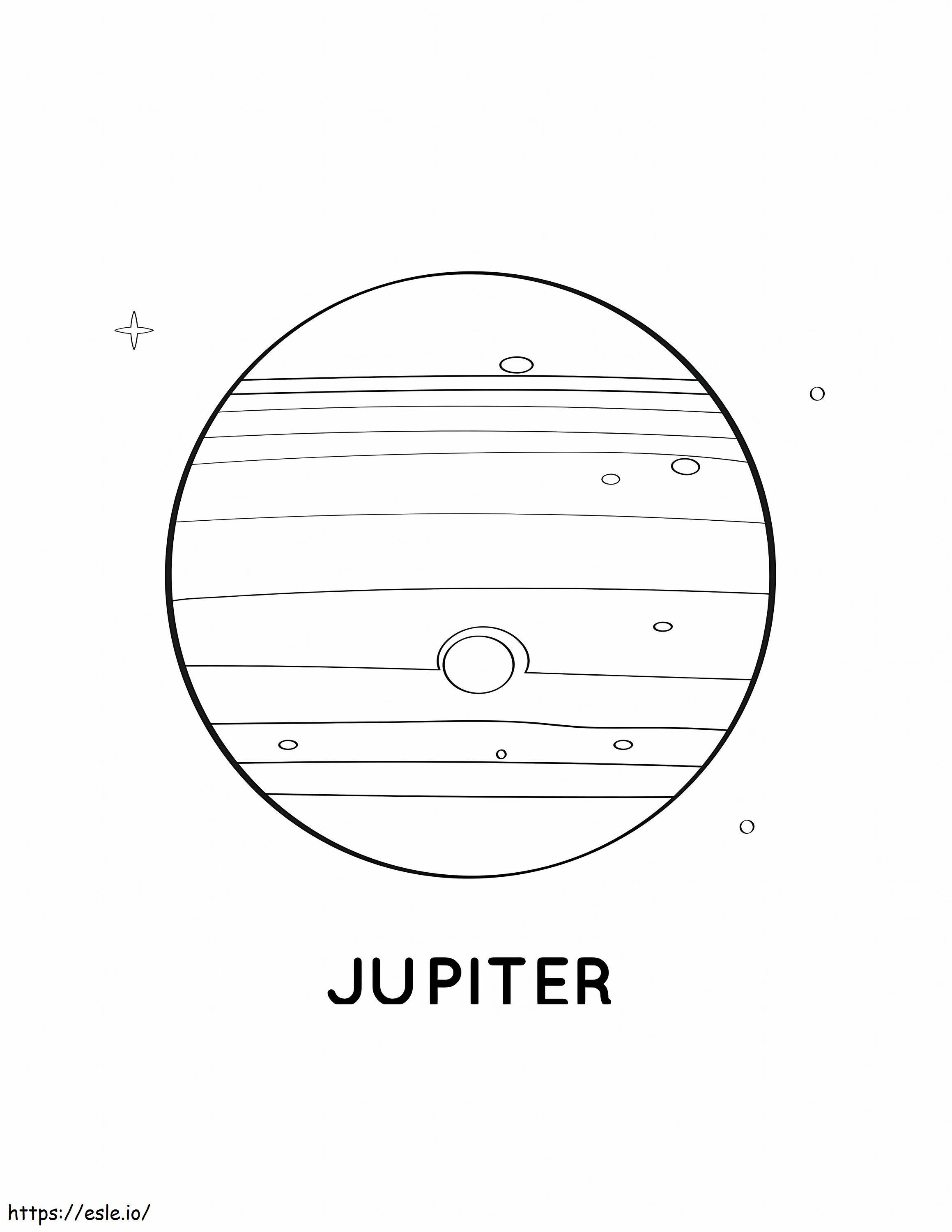 Coloriage Planète Jupiter à imprimer dessin