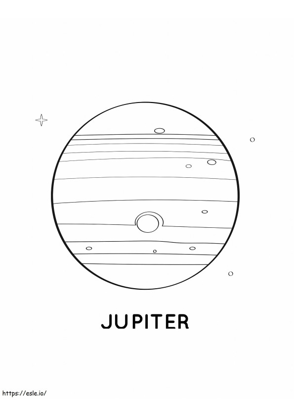 Planeta Jupiter de colorat