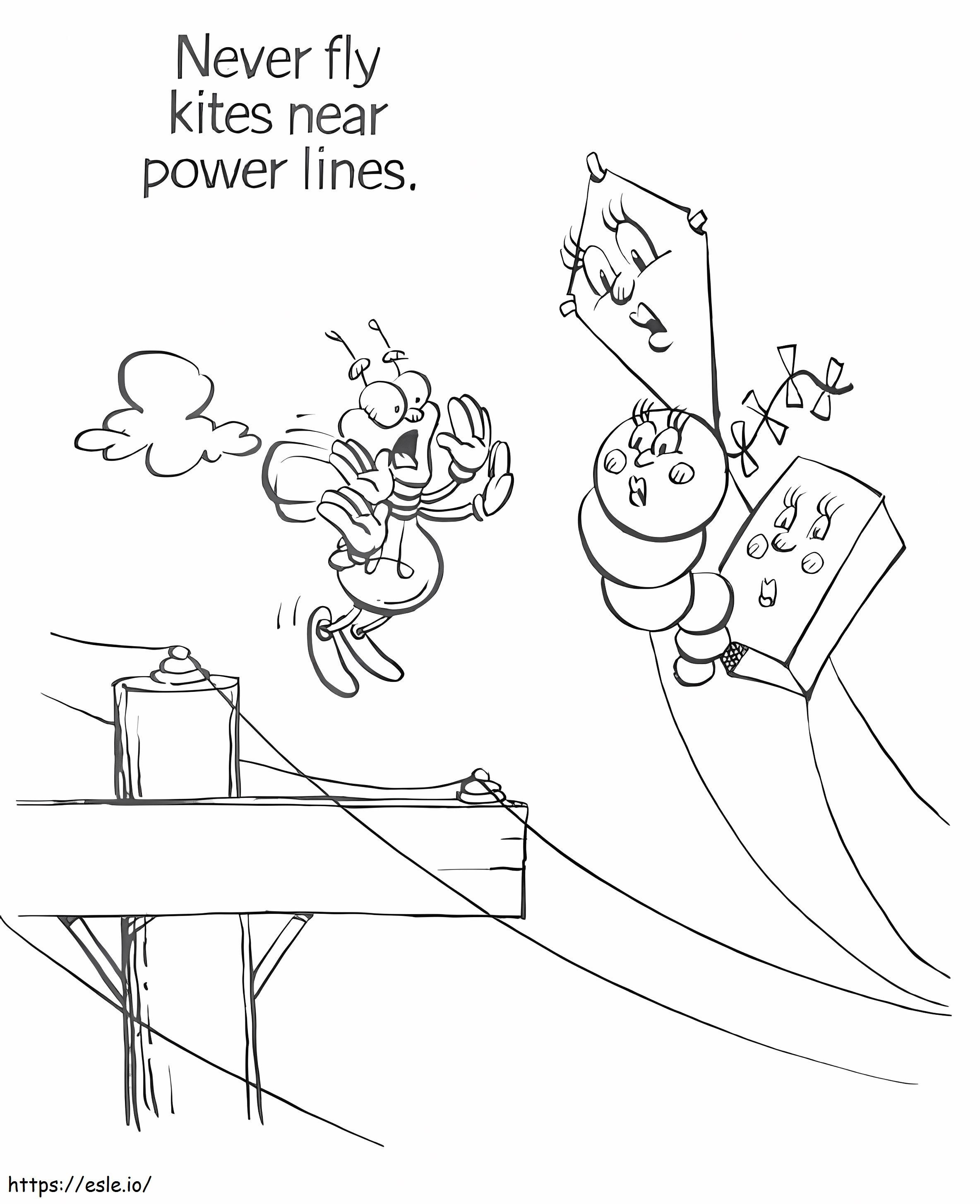 Electrical Safety 3 coloring page
