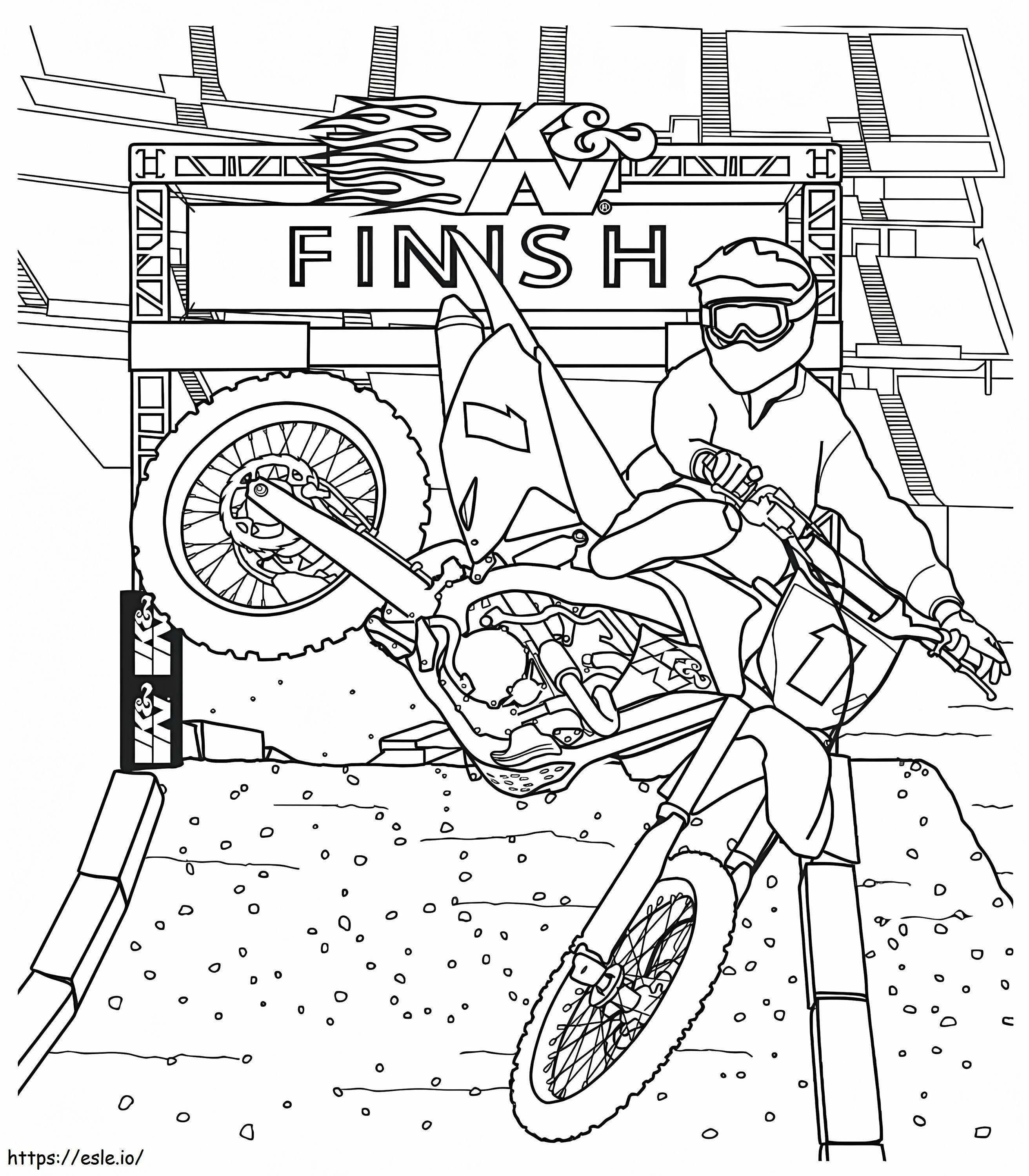 Awesome Dirt Bike coloring page