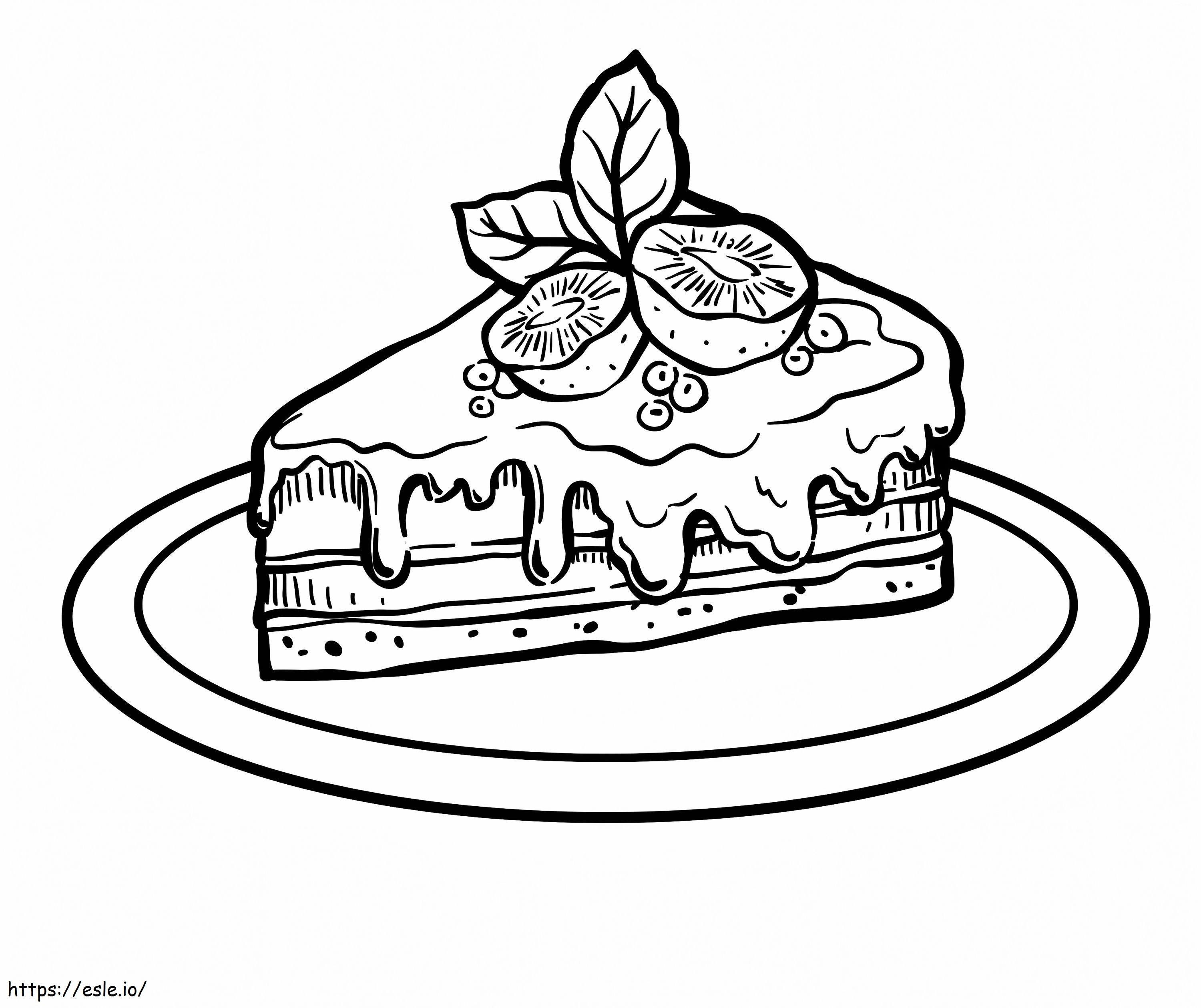 Delicious Piece Of Cake coloring page