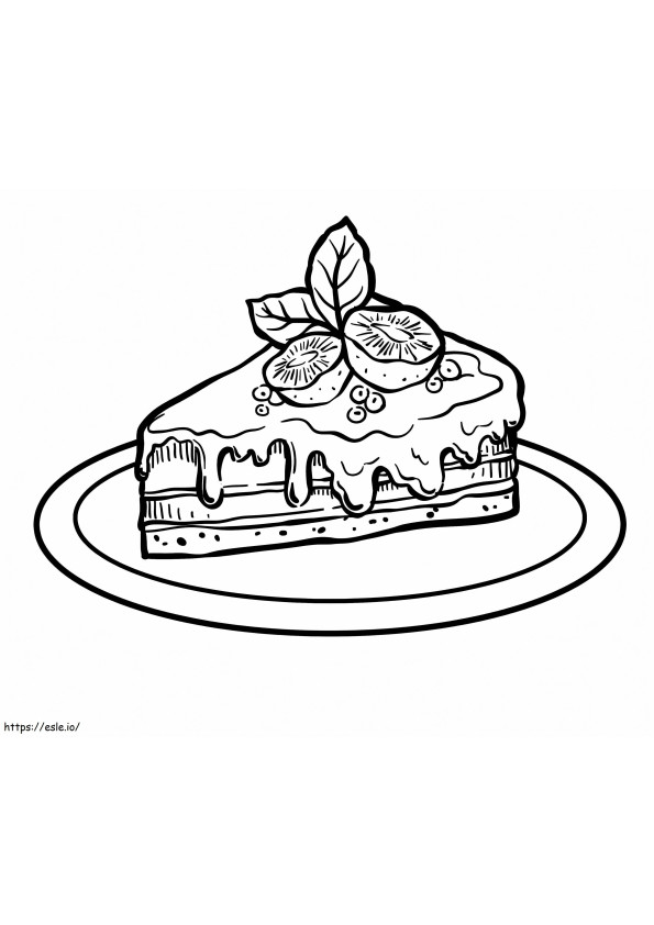 Köstliches Stück Kuchen ausmalbilder