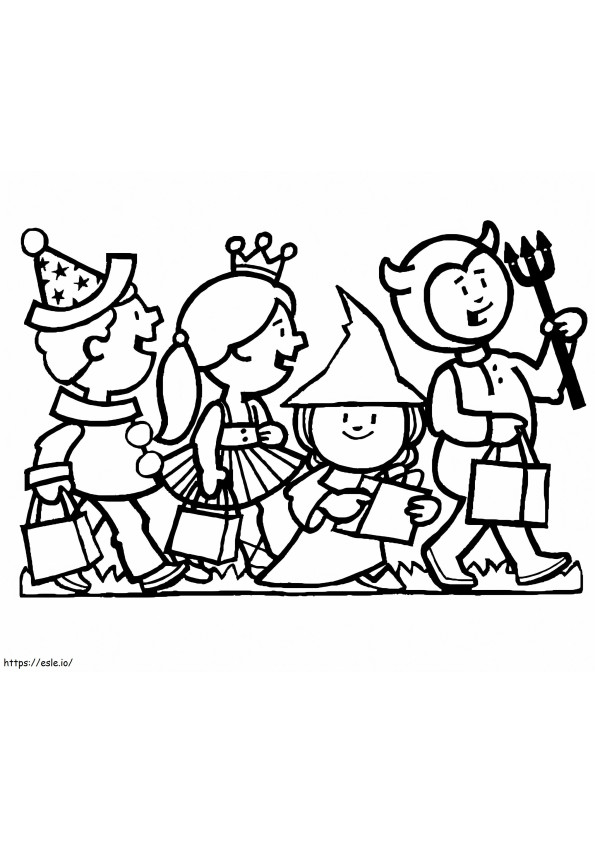 Cute Trick Or Treats coloring page