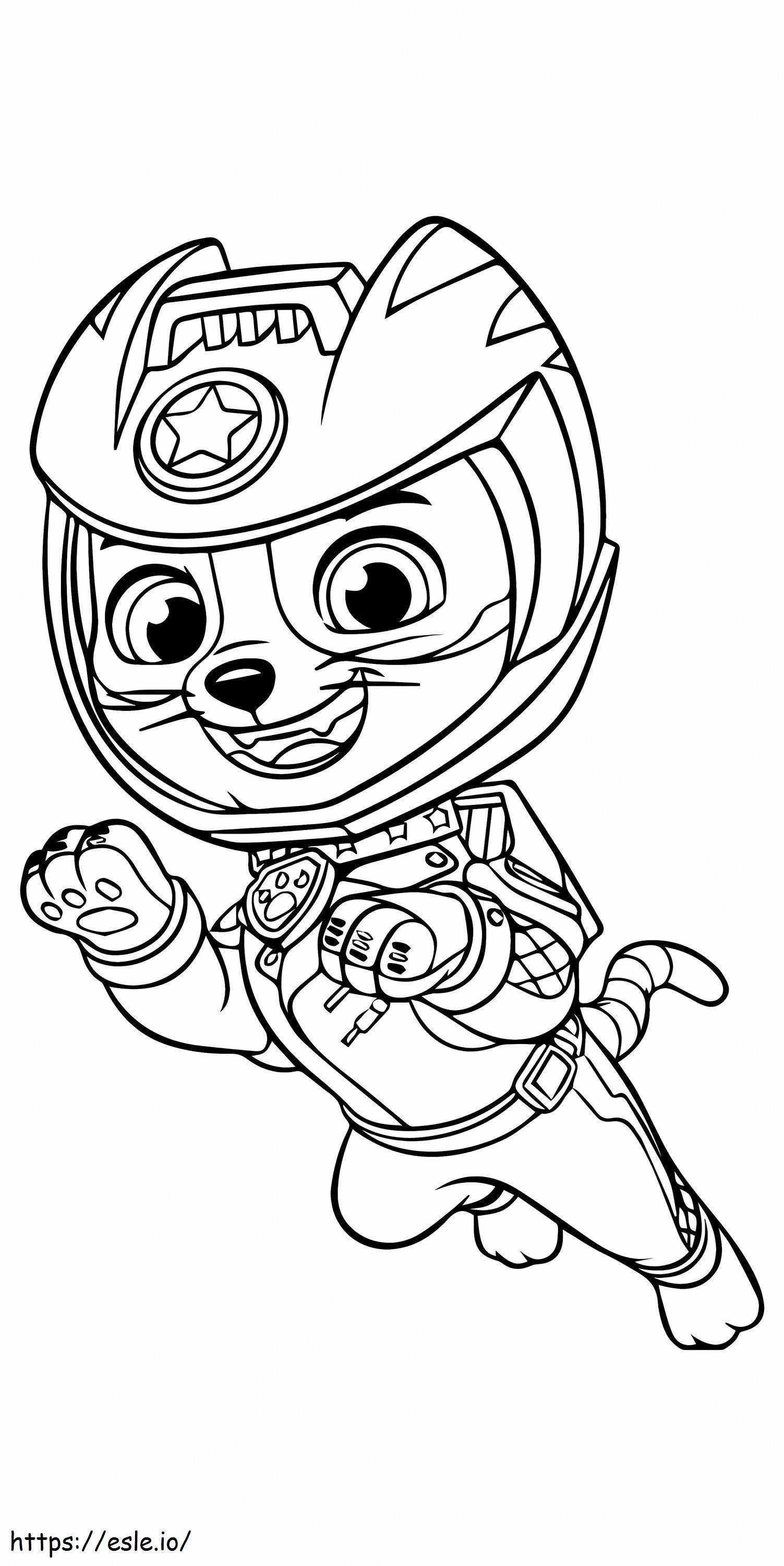 Wild Cat From Paw Patrol Moto Pups 2 coloring page