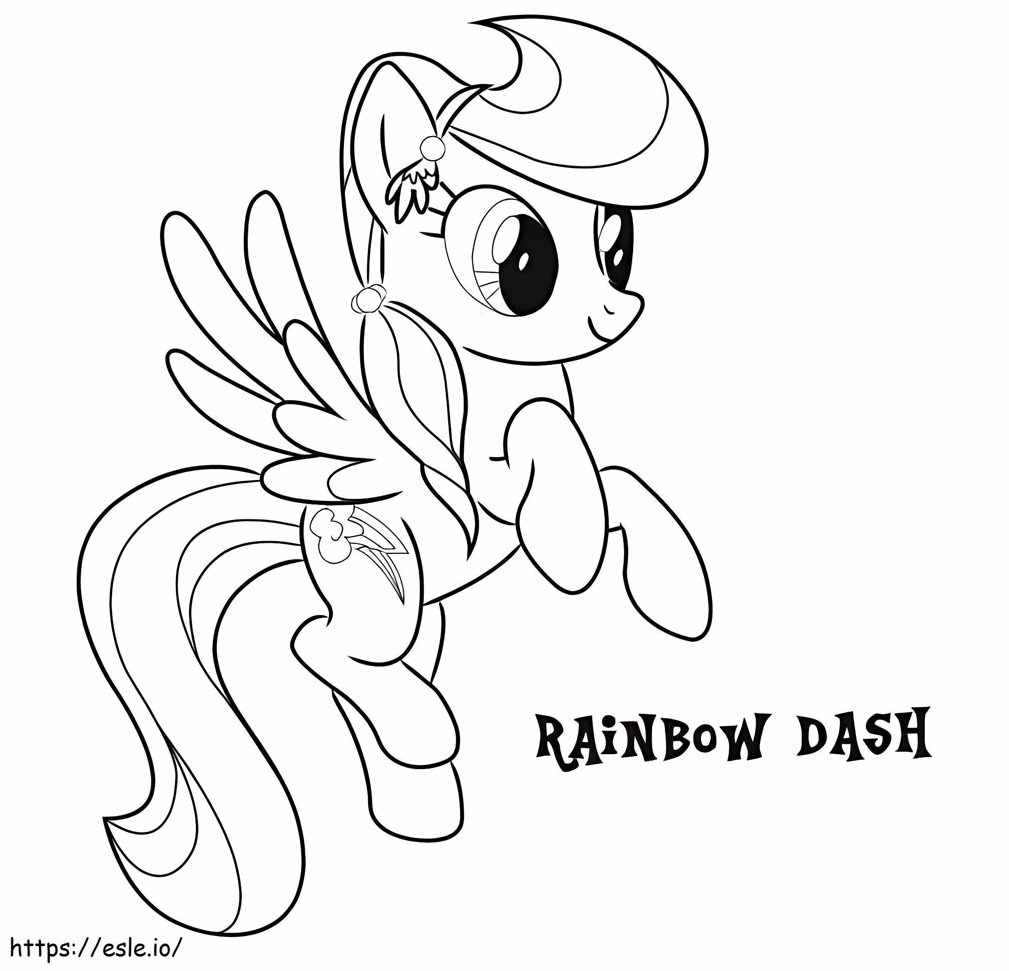 Niedlicher Rainbow Dash ausmalbilder