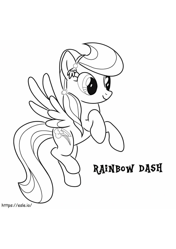Söpö Rainbow Dash värityskuva