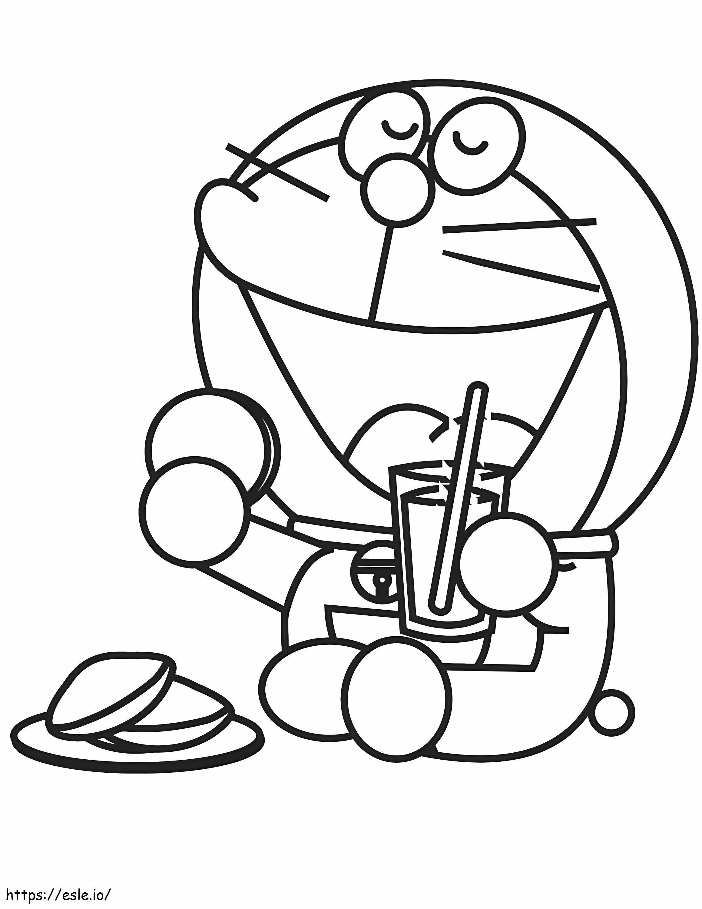 1531276609 Doraemon Almoçando A4 para colorir