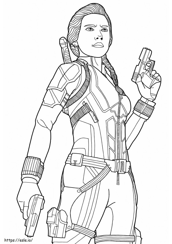 Black Widow Cool coloring page