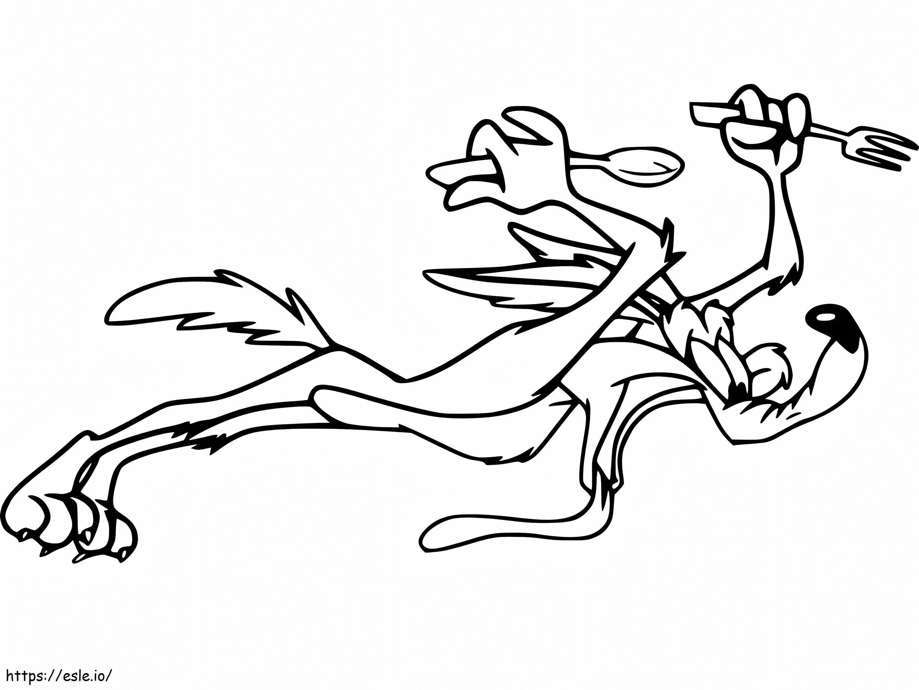 Wile E Coyote Hungry coloring page