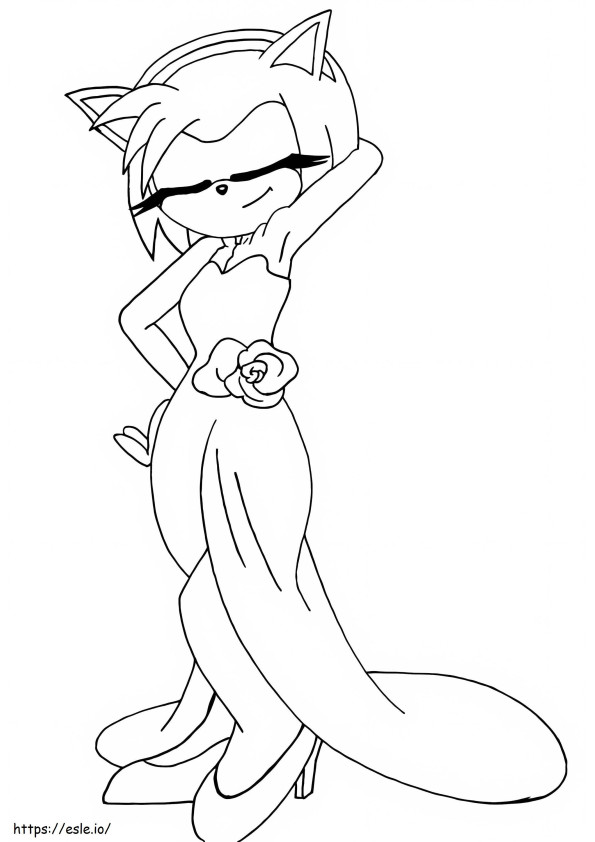 Amy Rose To Color coloring page