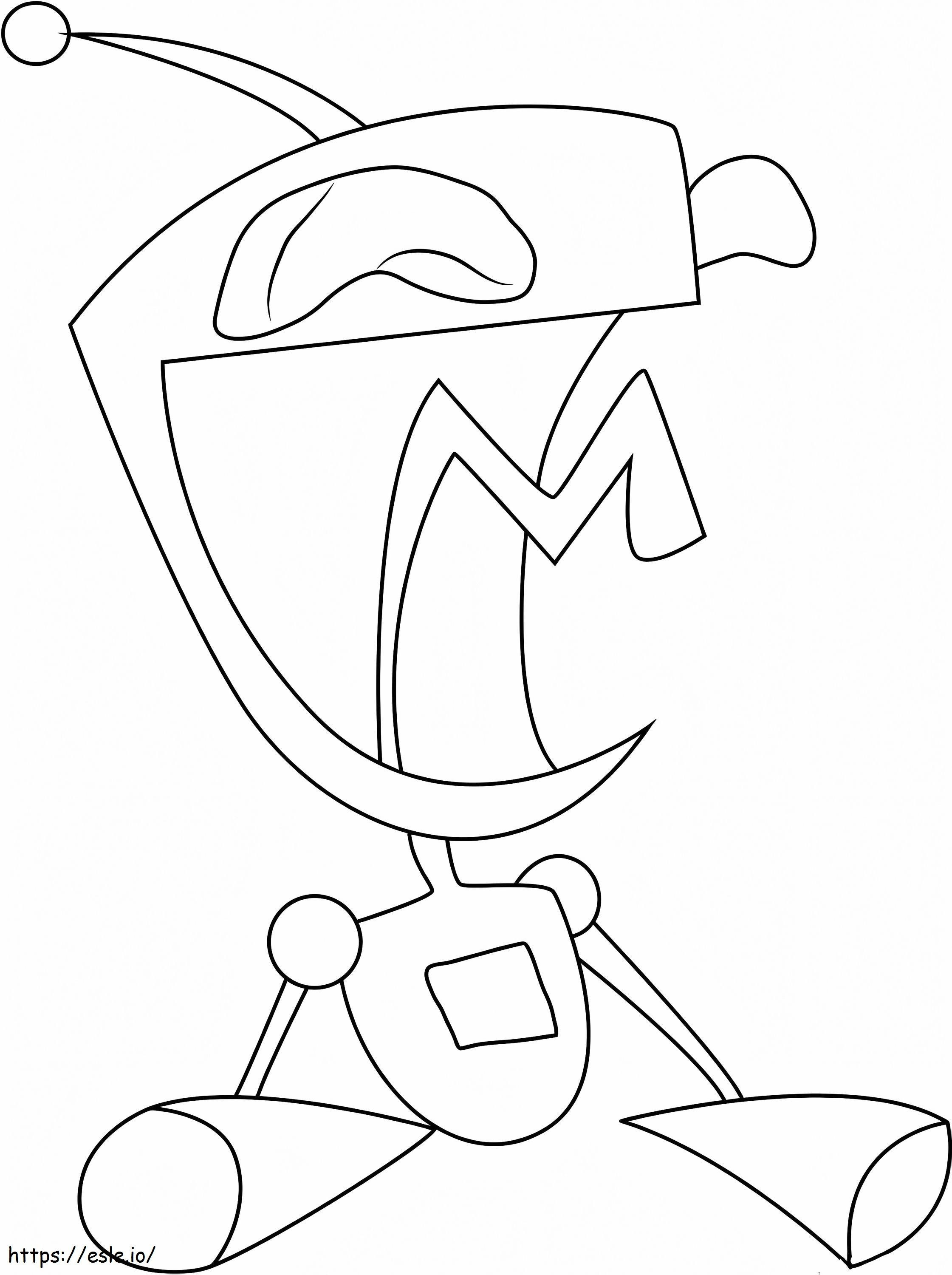 Gir Laughing coloring page