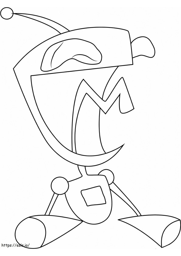 Gir Laughing coloring page