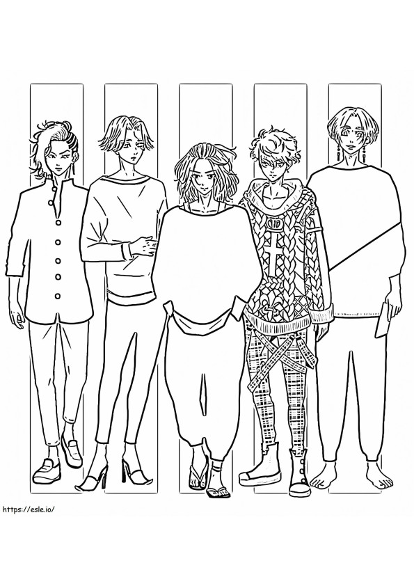 Anime Tokyo Revengers coloring page