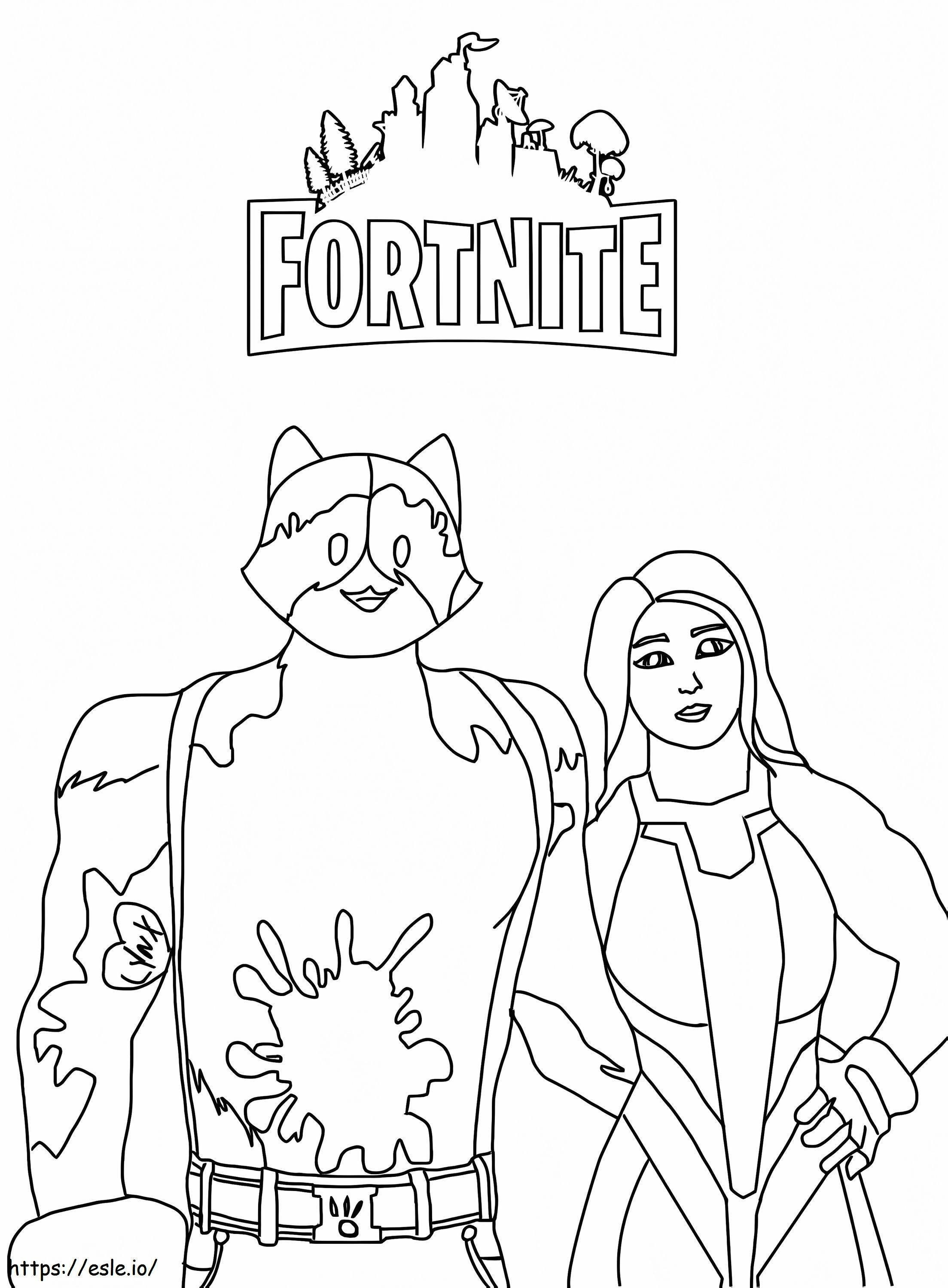Meowscles ja hän Hulk Fortnite värityskuva