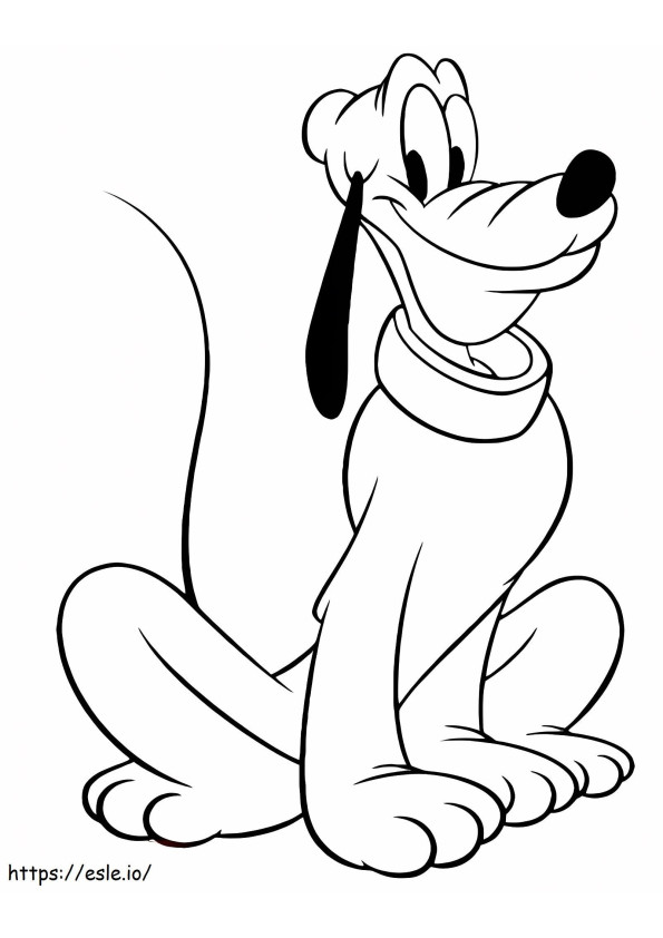 Pluto Smiling coloring page