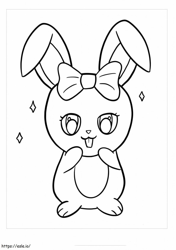 Anime Bunny de colorat