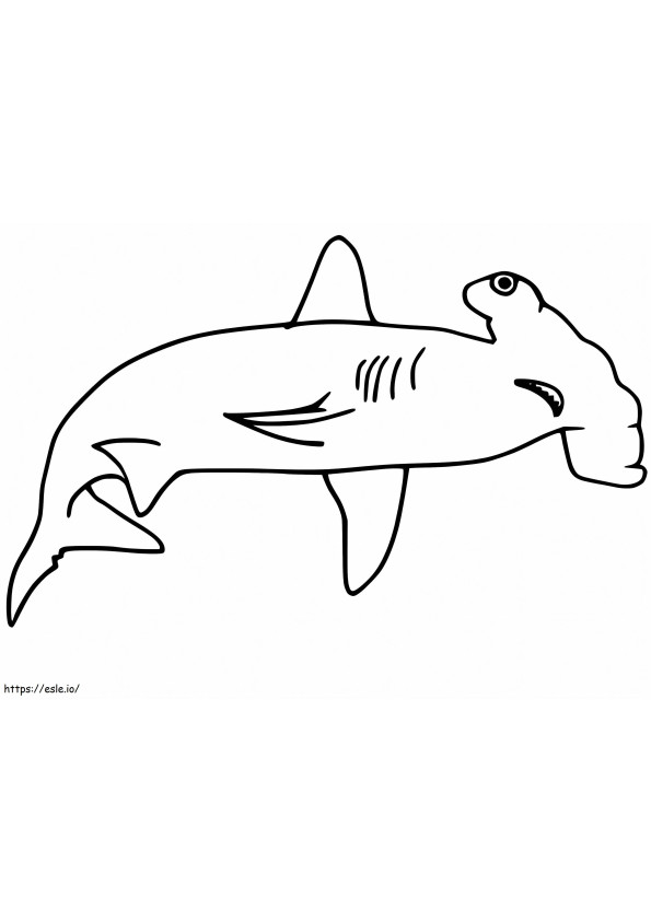 Tiburón martillo 3 para colorear