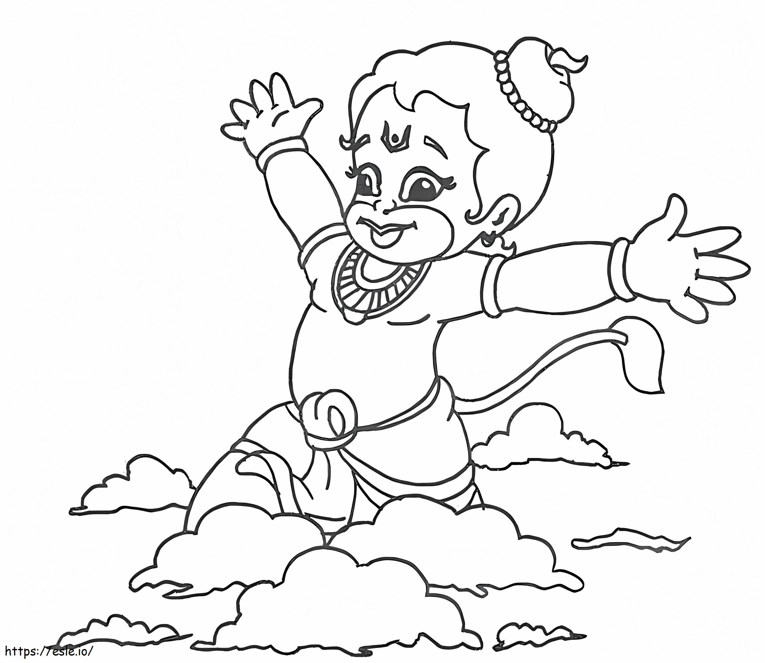 Hanuman Jayanti 1 värityskuva