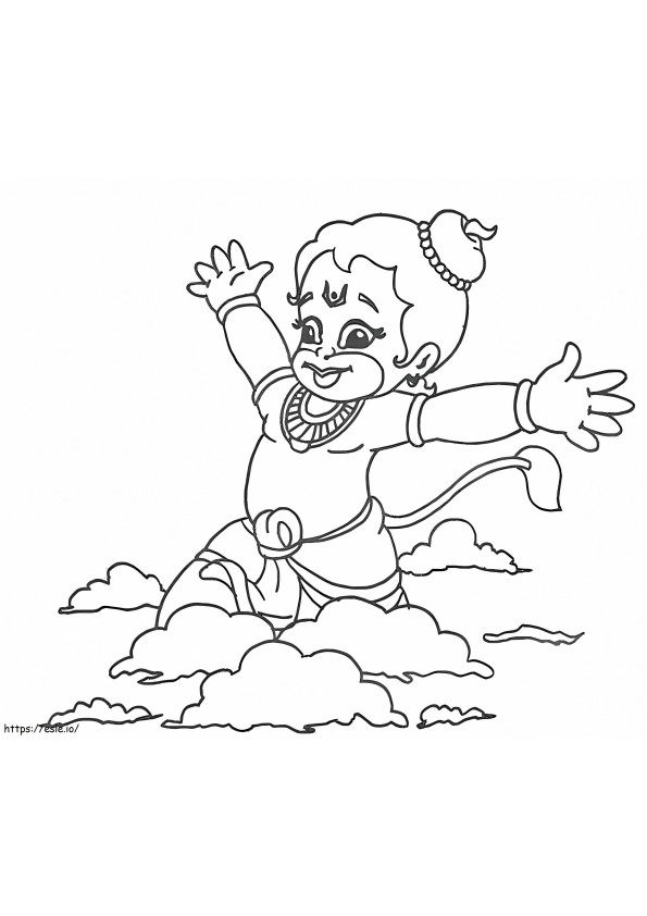Coloriage Hanuman Jayanti 1 à imprimer dessin