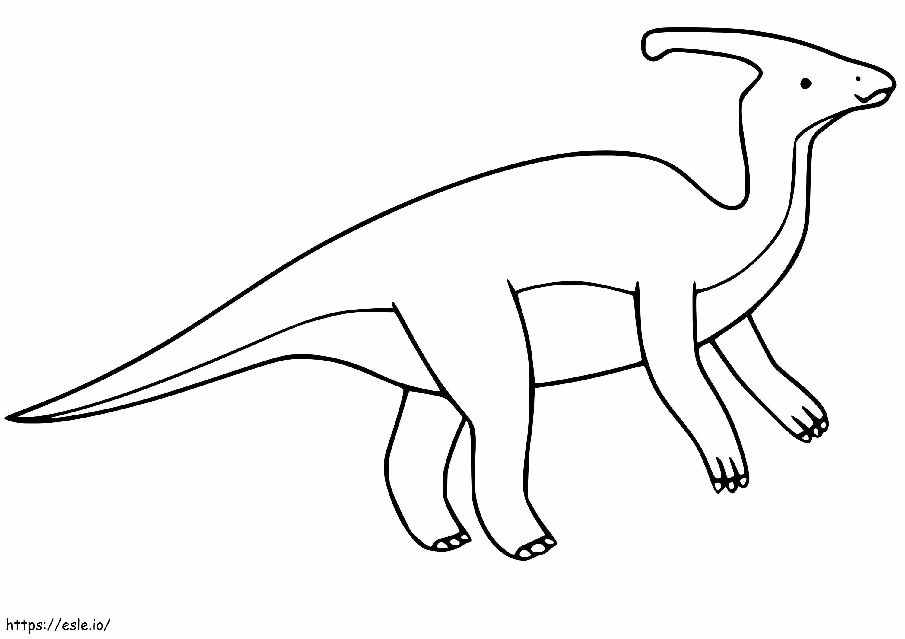 Parasaurolofo semplice da colorare
