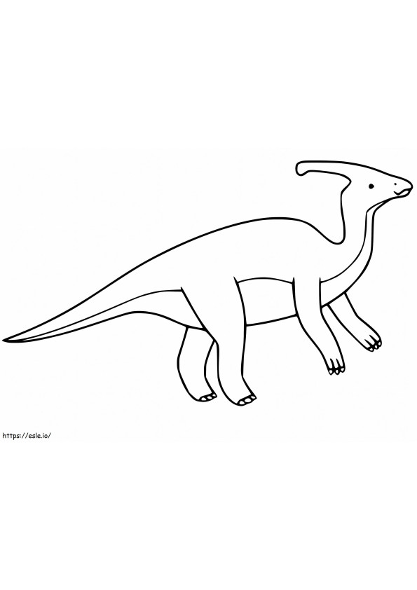 Parasaurolophus simplu de colorat