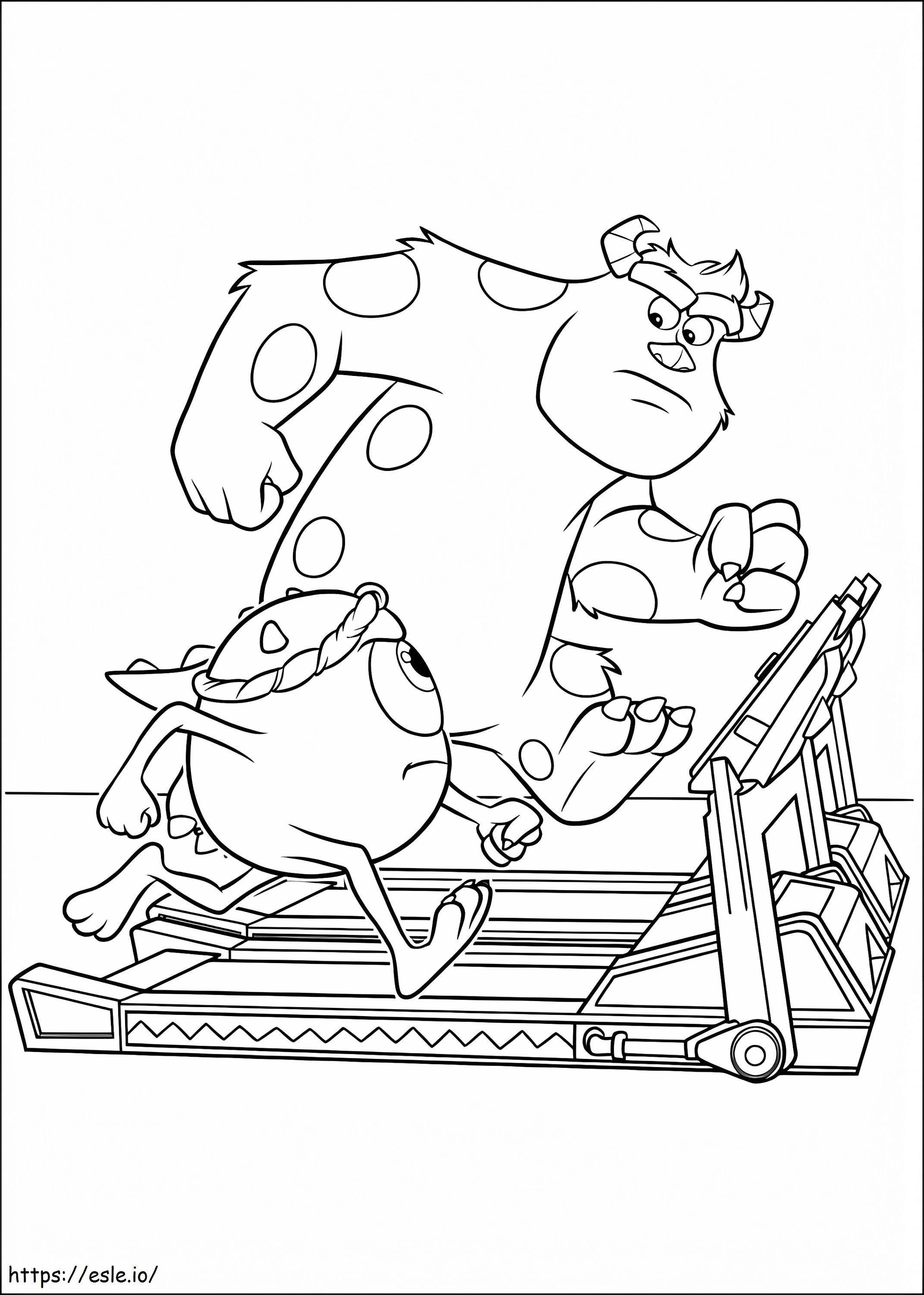 Mike And Sullivan From Monsters University coloring page