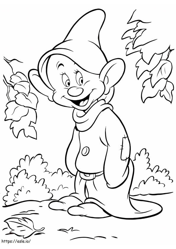 Dopey Dwarf coloring page
