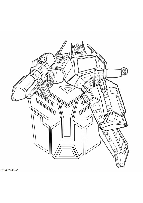 Optimus Prime Action coloring page