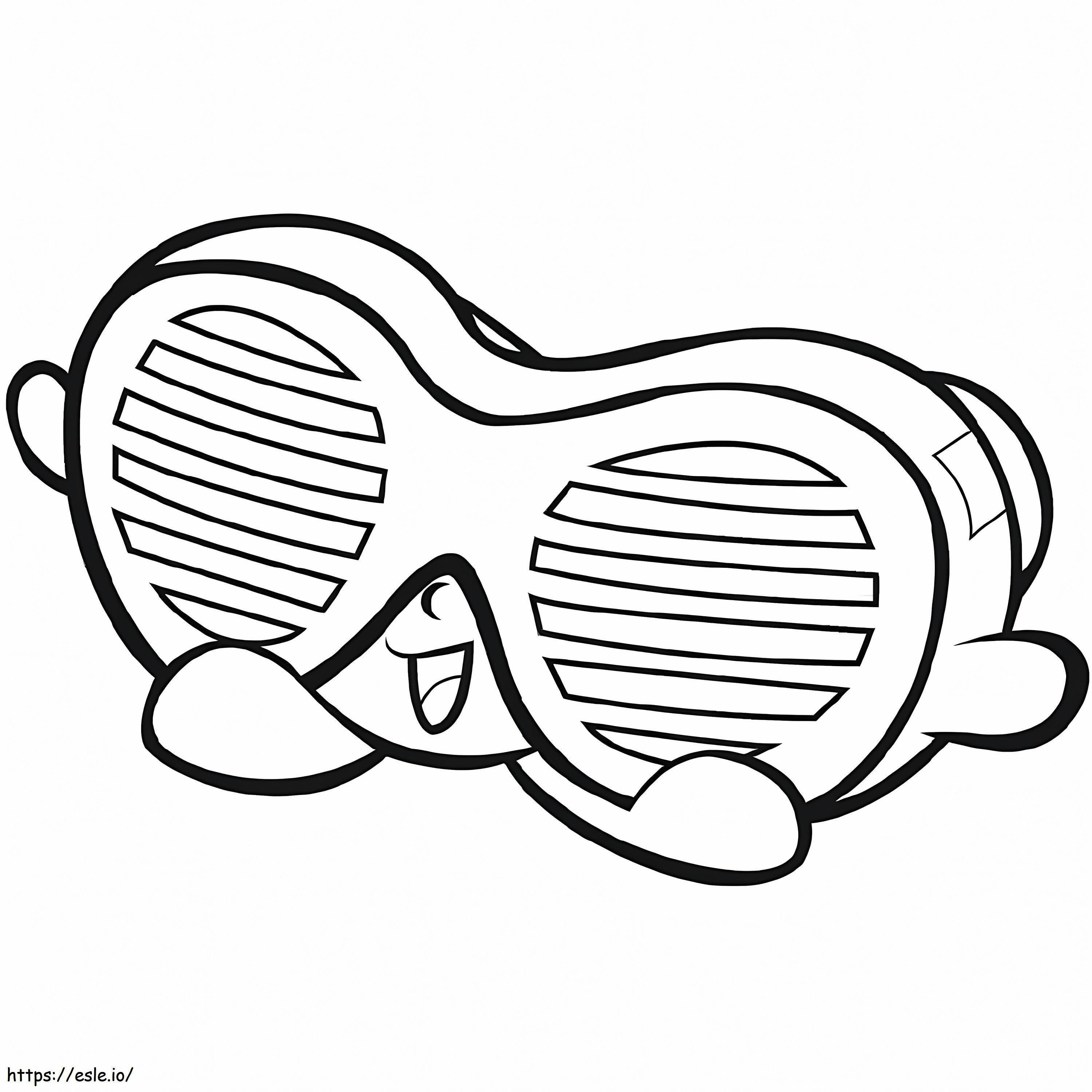 Gafas Groovy Shopkin coloring page