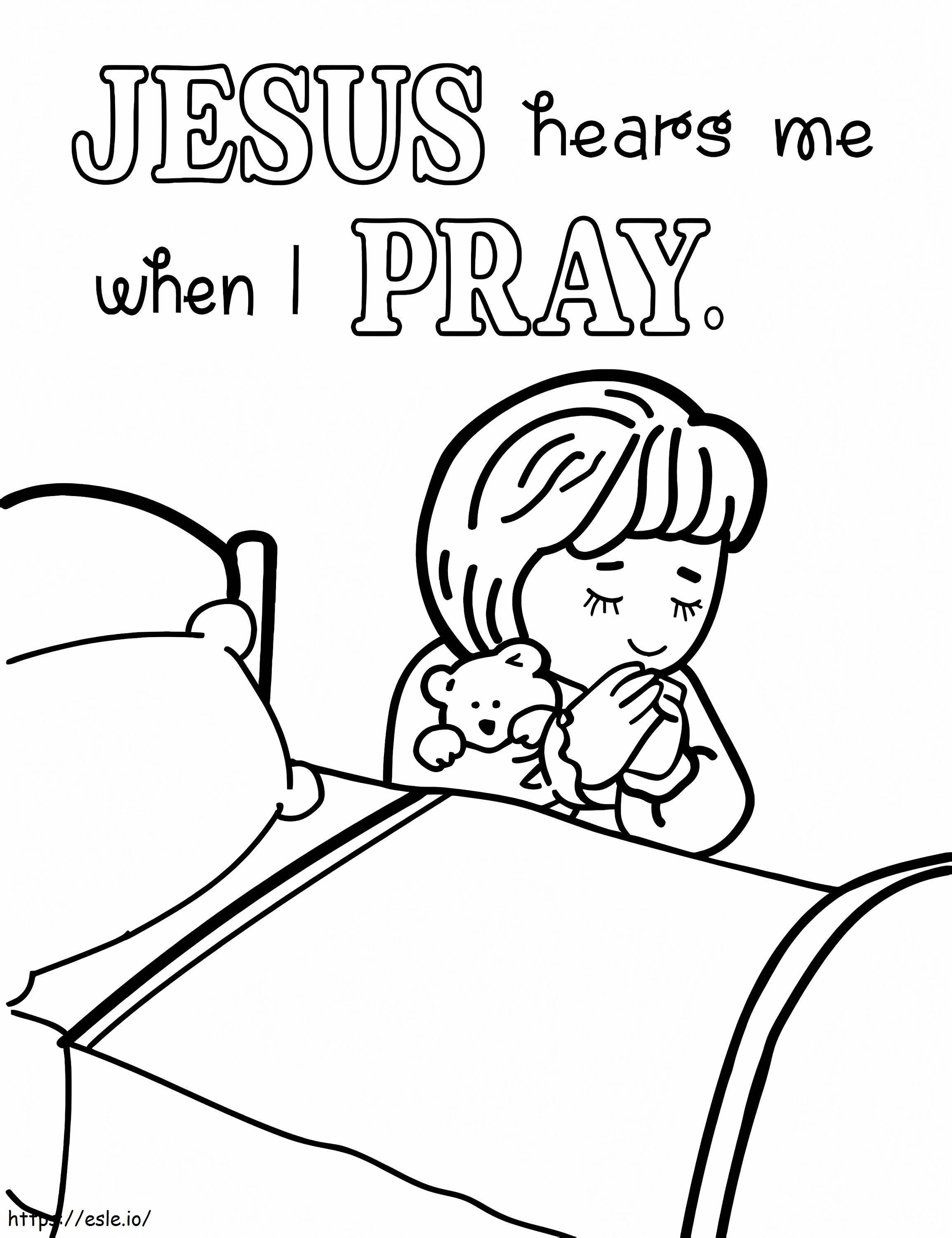 Jesus Hears Me When I Pray coloring page
