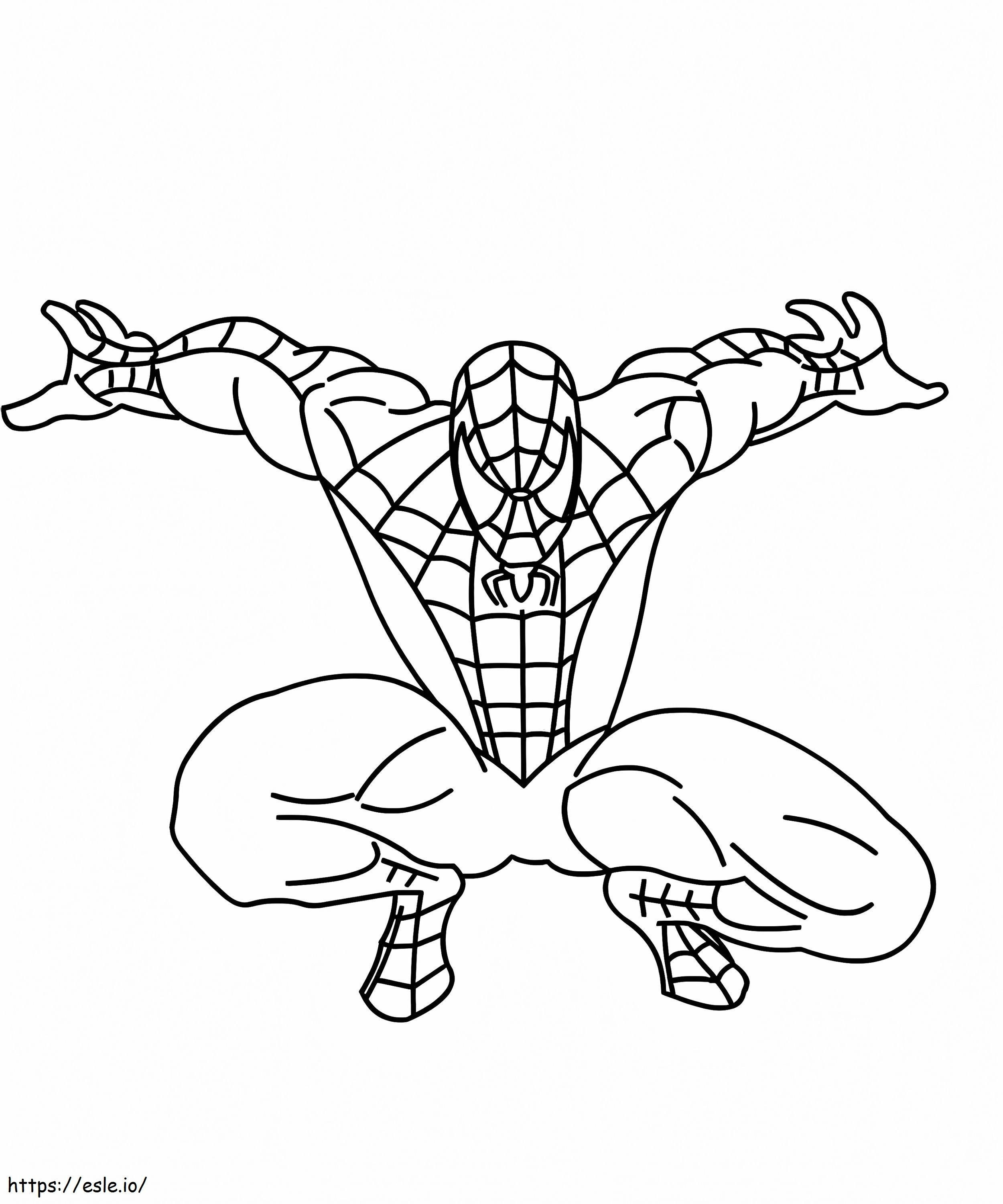 Helppo Spiderman värityskuva