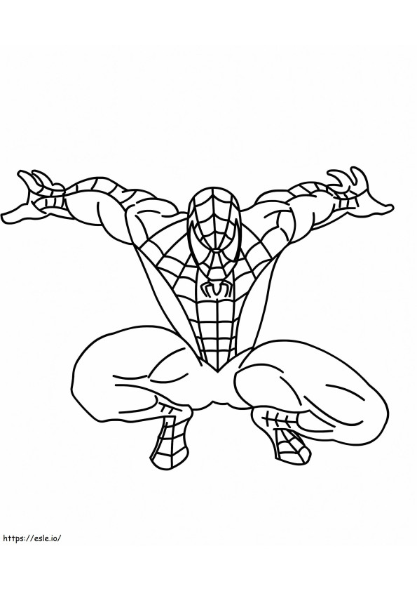 Homem-Aranha fácil para colorir