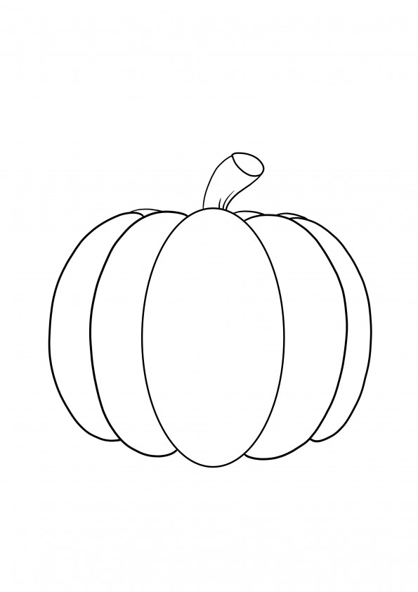 Simple pumpkin downloading and coloring for free