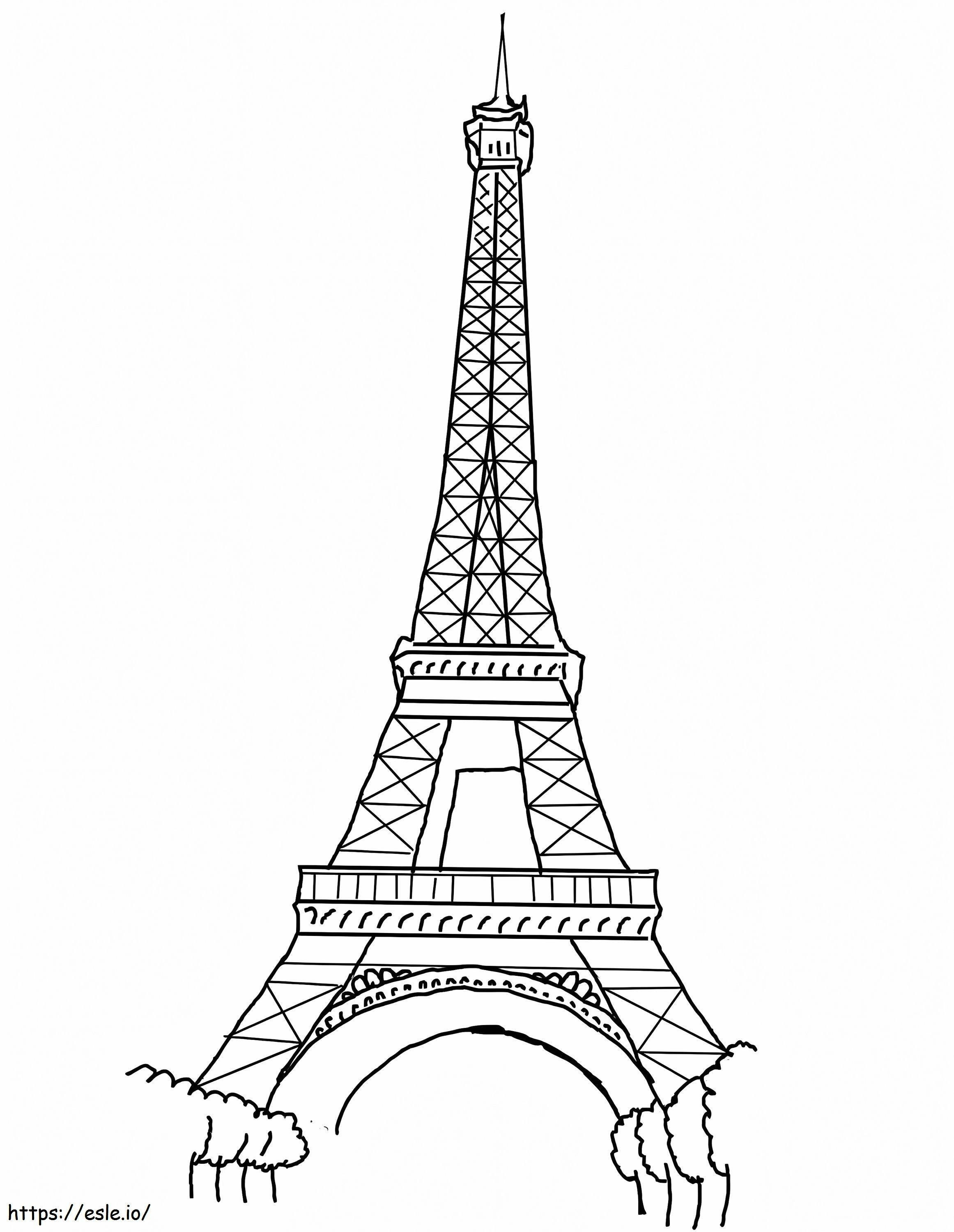 Eiffel Tower 8 coloring page