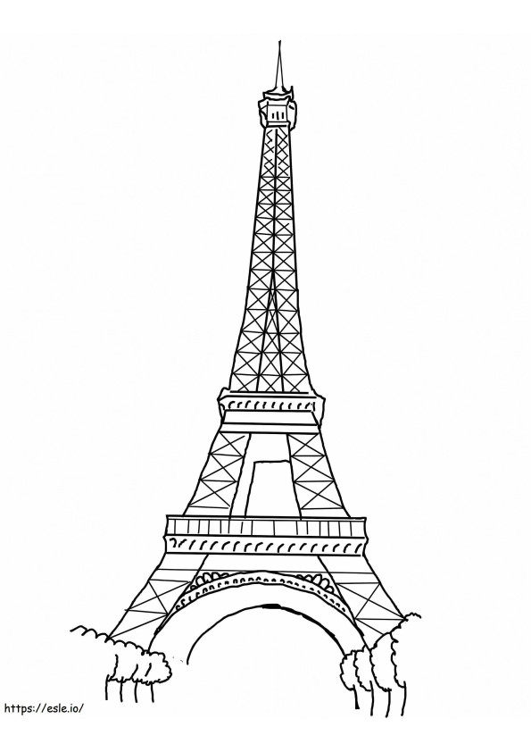 Torre Eiffel 8 para colorear