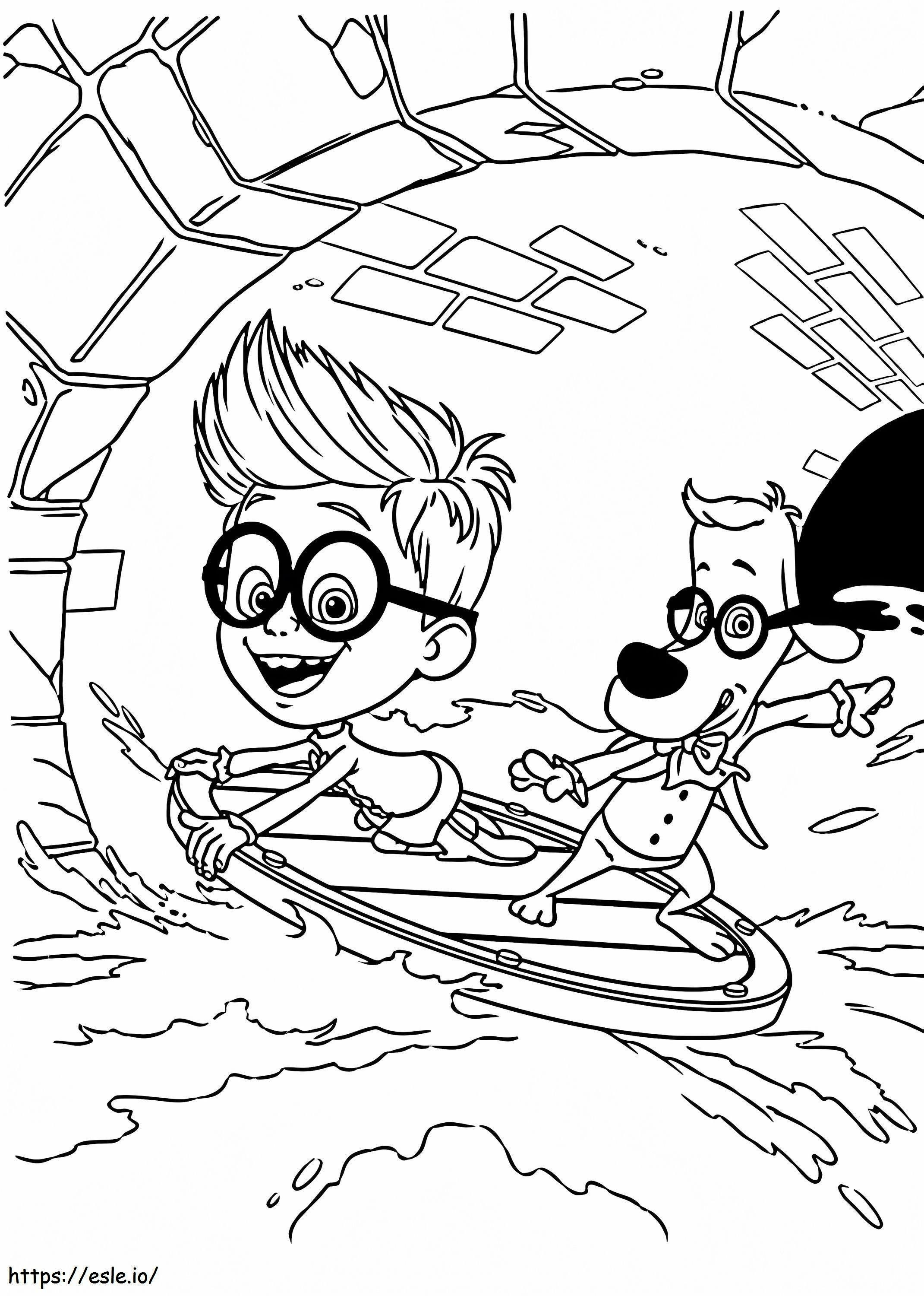 Mr. Peabody ja Sherman 4 värityskuva