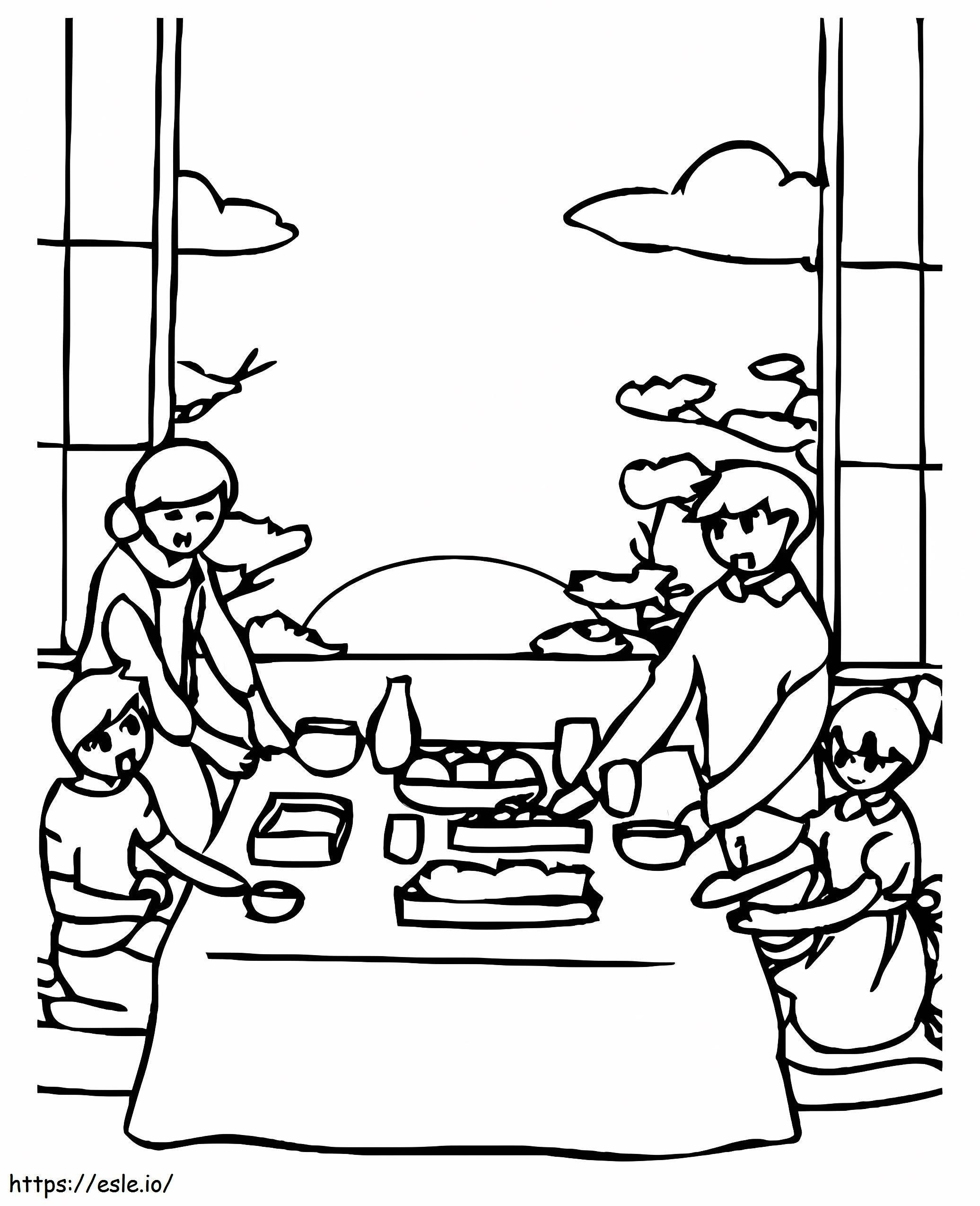 South Korea New Year coloring page