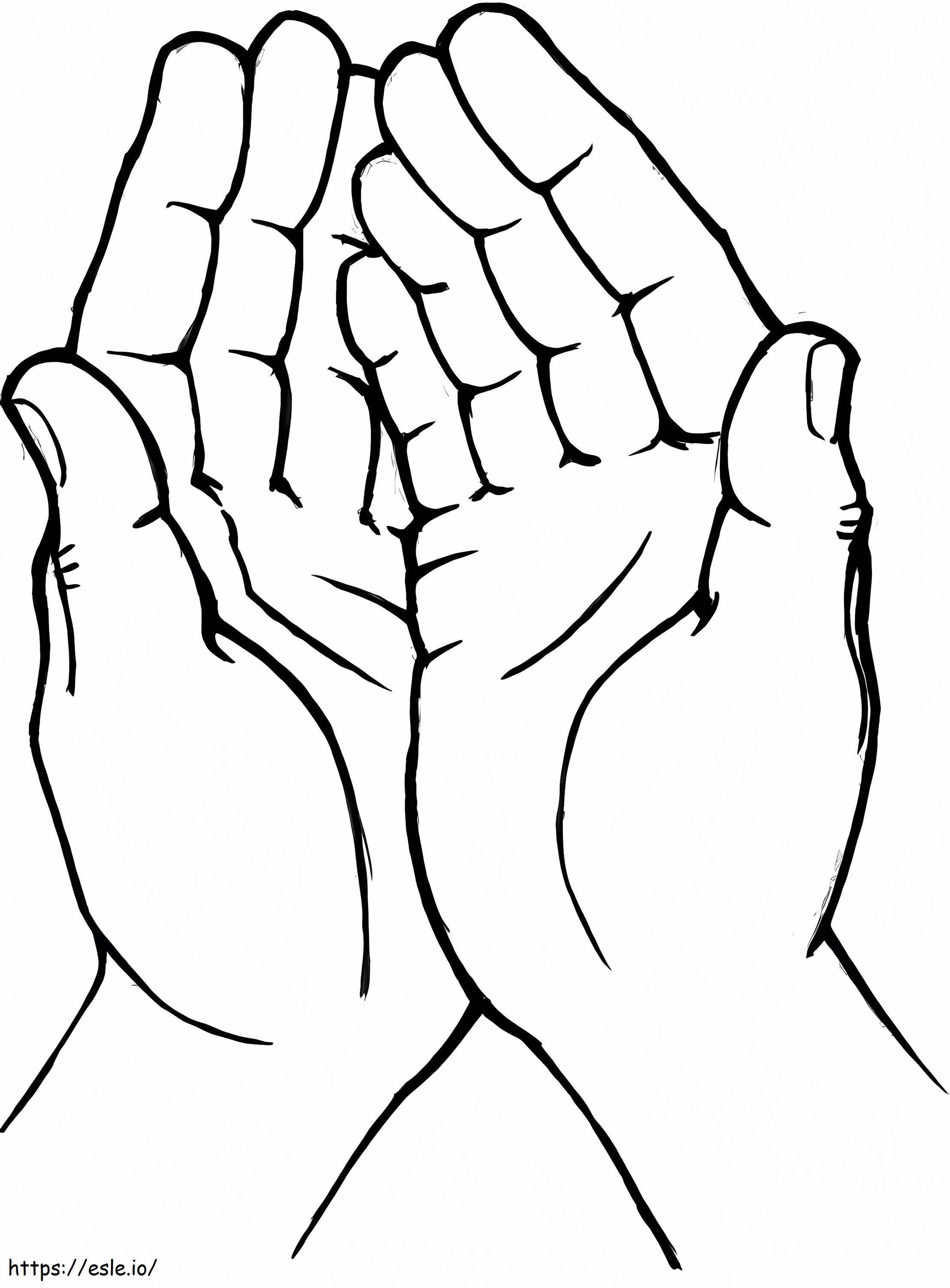 Tangan Berdoa Gambar Mewarnai