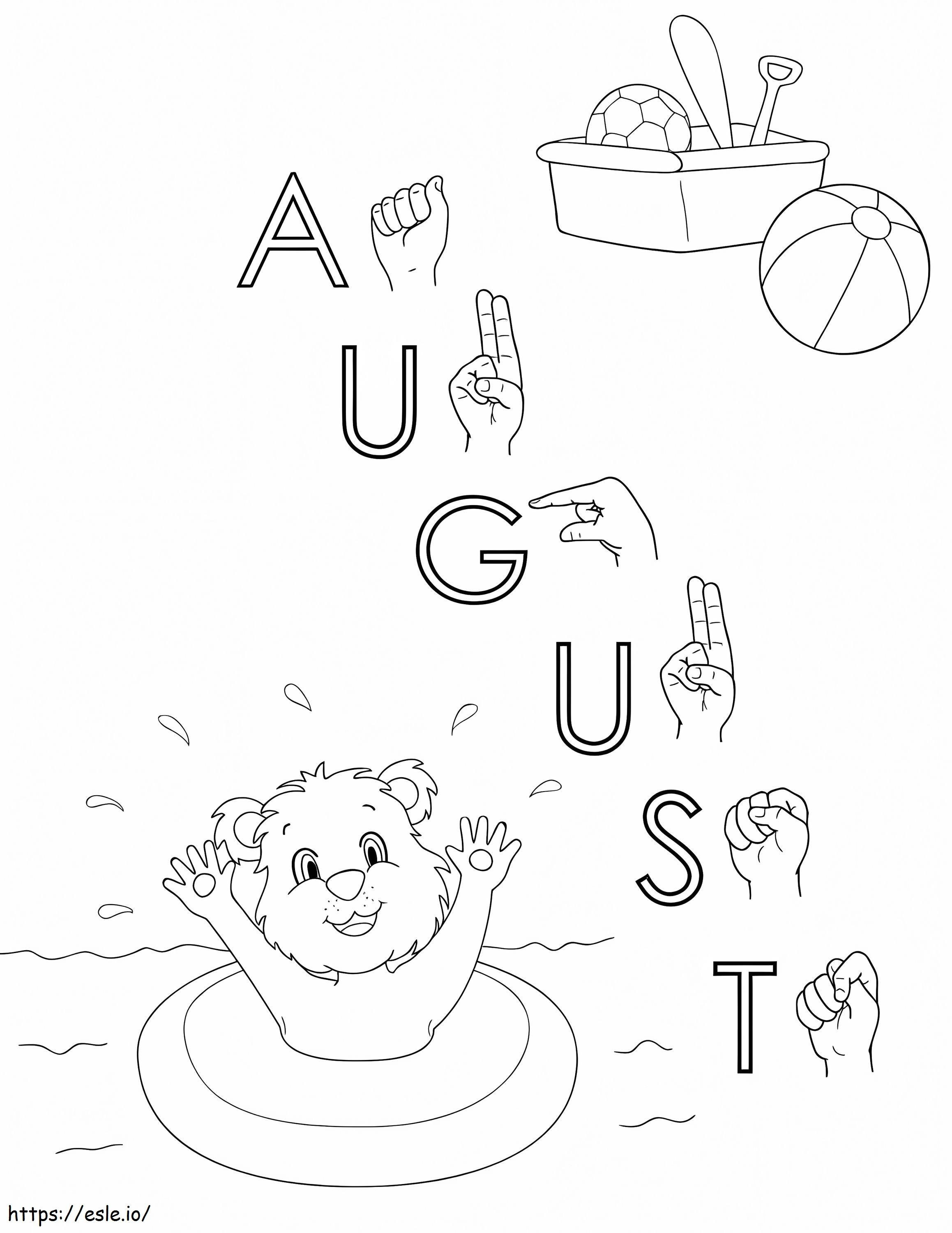 August 5 coloring page