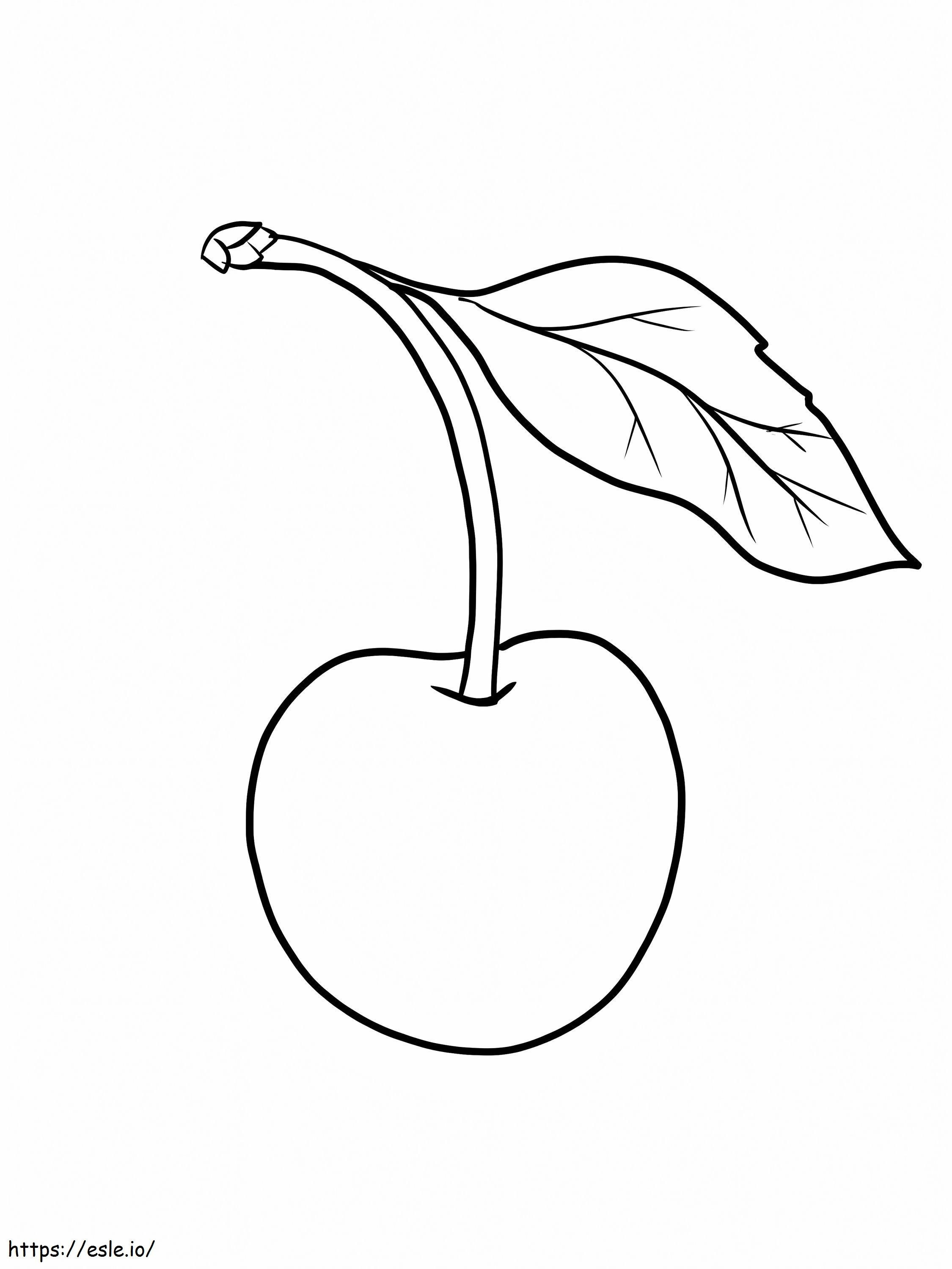 Basic Cherry coloring page