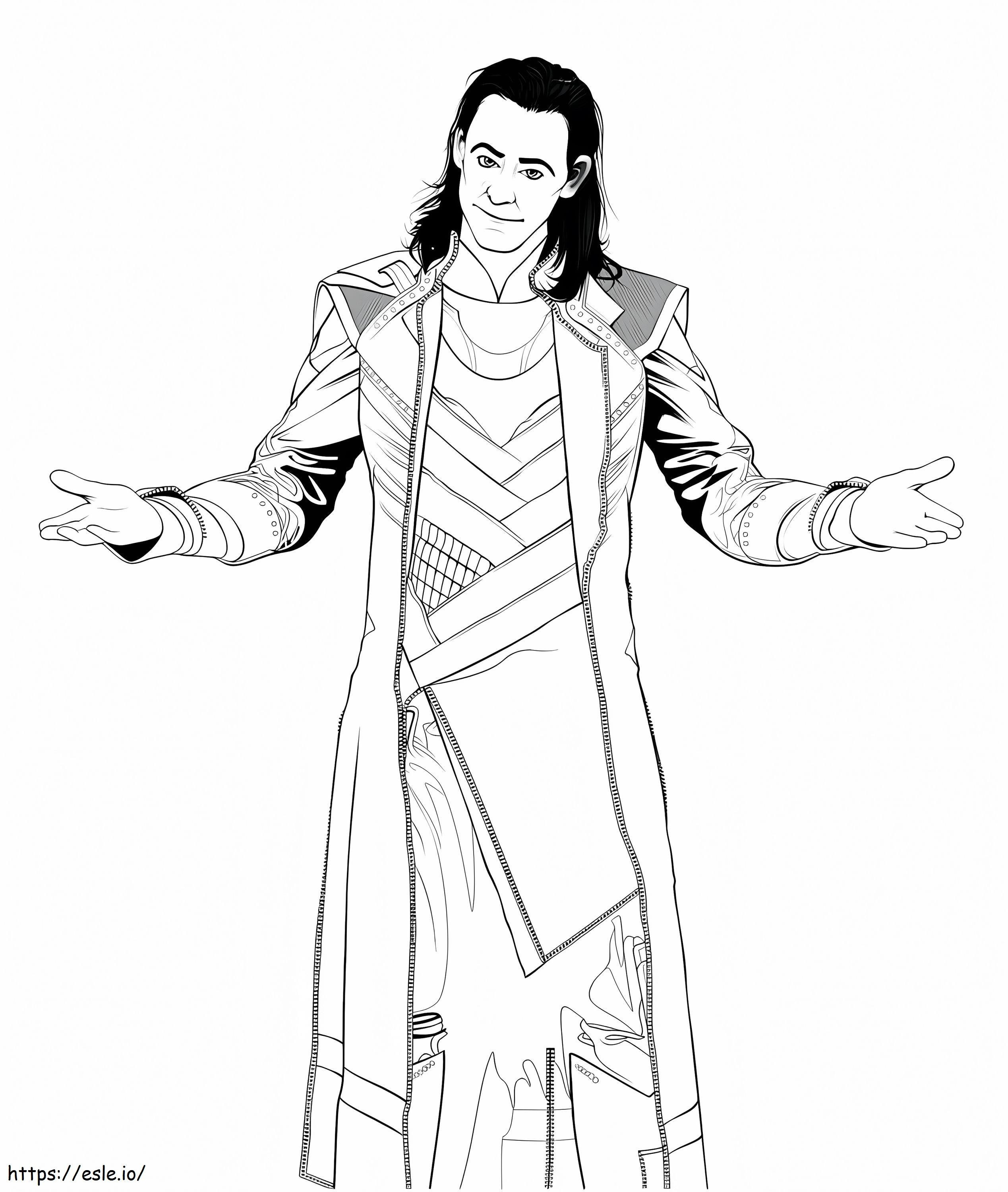Loki no filme para colorir