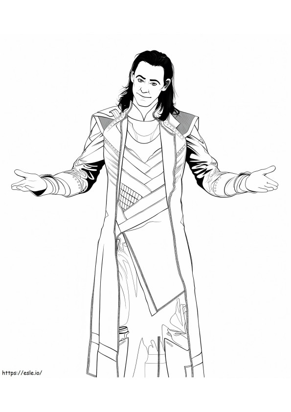 Loki no filme para colorir