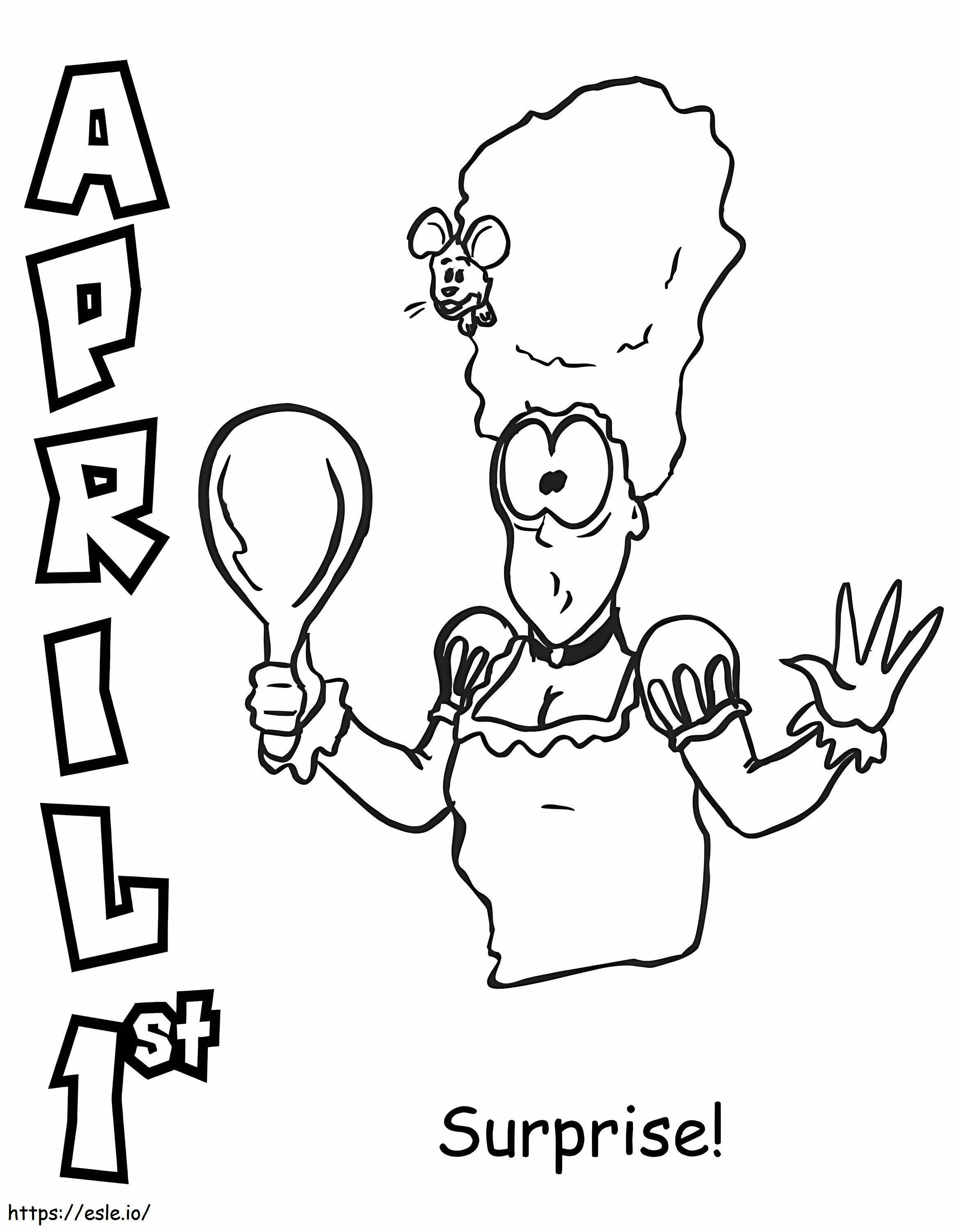 Happy April Fools Day 2 coloring page