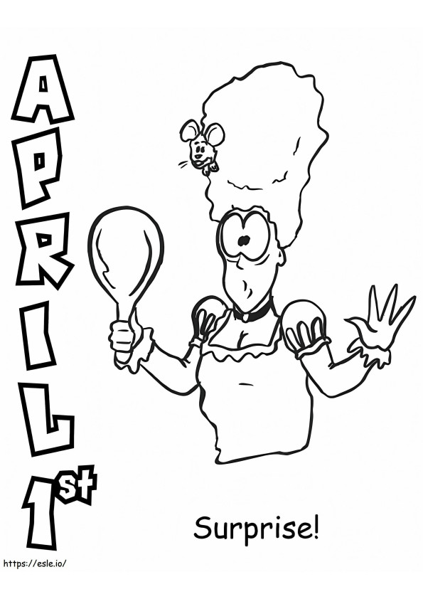 Happy April Fools Day 2 coloring page