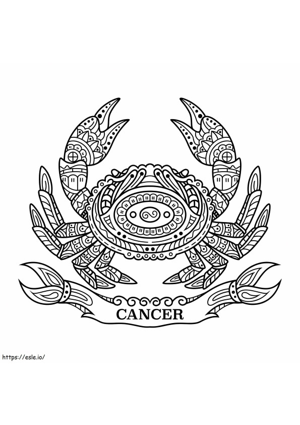 Coloriage Cancer Zodiaque 3 à imprimer dessin